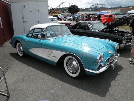 teal green corvette